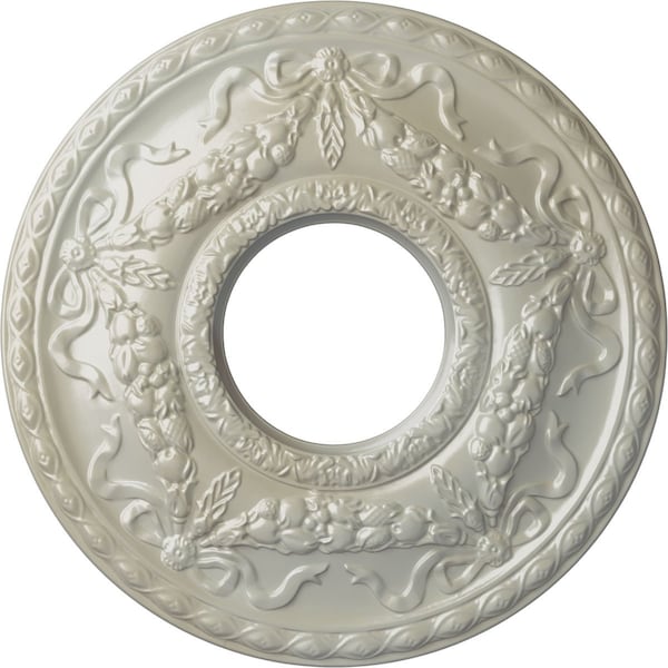 Ekena Millwork Hurley Ceiling Medallion (Fits Canopies up to 7 1/4"), 22 1/8"OD x 7 1/4"ID x 1 3/4"P, Flash Blue CM26HUFBS - main